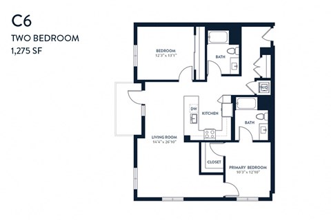 Two Bedroom C6 1275 SF - Resa Long Beach